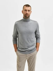SELECTED HOMME Pullover 'Berg' grau