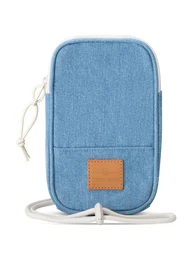Tasche ''''Josh'''' blue denim / karamell / weiß