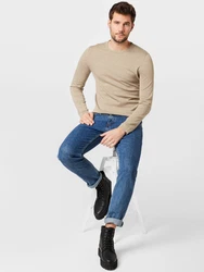 OLYMP Pullover Strick Casual Crew Neck sand