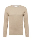 OLYMP Pullover Strick Casual Crew Neck sand