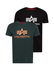 Alpha Industries T-Shirt Basic T 2 Pack tanne/hellorange/schwarz/wei