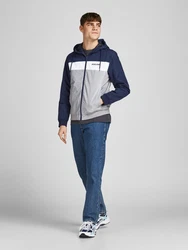 Jack & Jones Jacke navy / graumeliert / wei