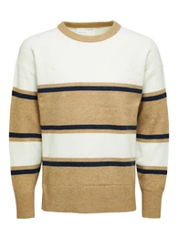Pullover ''''Stace'''' braun / schwarz / creme
