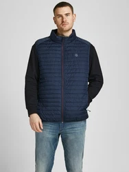 Jack & Jones Plus Weste navy/hellgrau