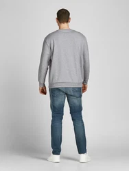 Jack & Jones Plus Sweatshirt BASIC SWEAT CREW NECK graumeliert