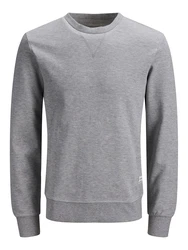 Jack & Jones Plus Sweatshirt BASIC SWEAT CREW NECK graumeliert