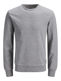 Jack & Jones Plus Sweatshirt BASIC SWEAT CREW NECK graumeliert
