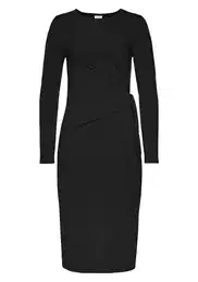 Úpletové šaty černý melír