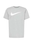 Nike Sportswear T-Shirt 'Swoosh' graumeliert/weiß
