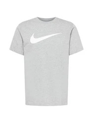 Nike Sportswear T-Shirt 'Swoosh' graumeliert/weiß
