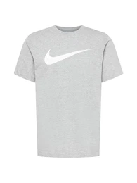 T-Shirt 'Swoosh' graumeliert / wei