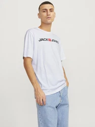 JACK & JONES JJECorp Logo Tee SS Crew Neck NOOS (12137126) rot/schwarz/wei