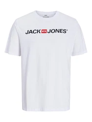 JACK & JONES JJECorp Logo Tee SS Crew Neck NOOS (12137126) rot/schwarz/wei