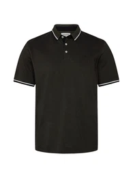 Plus Poloshirt 'JJEPaulos' tanne / wei