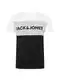 JACK & JONES T-Shirt graumeliert / schwarz / wei
