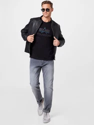 Alpha Industries T-Shirt Basic T Rainbow Reflective blau/grn/dunkellila/orange/schwarz