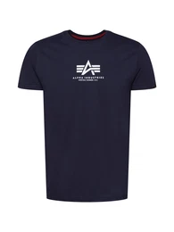 T-Shirt navy / wei