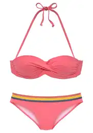 Bikiny chladná modrá / žlutá / stříbrně šedá / korálová