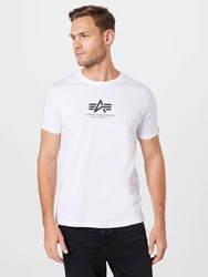 Alpha Industries Rundhalsshirt Basic T schwarz/weiß