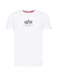 Alpha Industries Rundhalsshirt Basic T schwarz/weiß