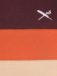 iriedaily T-Shirt Court beige / orange / dunkelrot