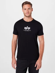 Alpha Industries Rundhalsshirt Basic T schwarz/wei