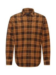 Hemd cognac / schwarz