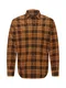 REPLAY Hemd cognac / schwarz