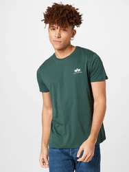 ALPHA INDUSTRIES T-Shirt dunkelgrn/wei