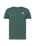 ALPHA INDUSTRIES T-Shirt dunkelgrn/wei