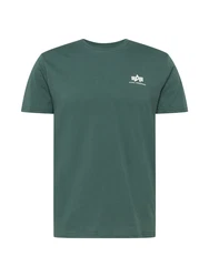 ALPHA INDUSTRIES T-Shirt dunkelgrn/wei