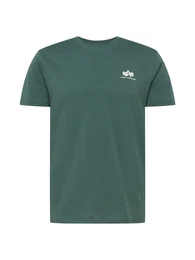 T-Shirt dunkelgrn / wei