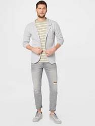 Key Largo Strickjacke Sakko JAN (1-tlg) hellgrau