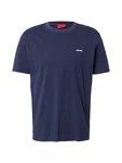 HUGO T-Shirt 'Dero' marineblau/weiß
