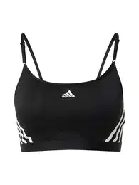 Sportski grudnjak 'Aeroreact Light-Support 3-Stripes' crna / bijela