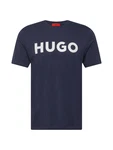 HUGO T-Shirt 'Dulivio' dunkelblau/wei