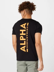 ALPHA INDUSTRIES T-Shirt pastellorange/schwarz