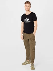 ALPHA INDUSTRIES T-Shirt schwarz/weiß