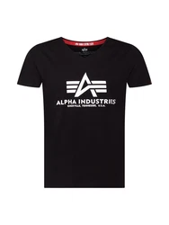 ALPHA INDUSTRIES T-Shirt schwarz/weiß