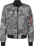 Alpha Industries Jacke Bomber MA-1 VF Vintage Fit 59 grau/dunkelgrau/rubinrot/schwarz