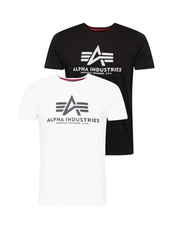 Alpha Industries T-Shirt Basic T 2 Pack dunkelgrau/schwarz/weiß