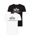 ALPHA INDUSTRIES T-Shirt dunkelgrau / schwarz / wei