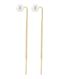 Náušnice 'ELBA' zlatá / bílá