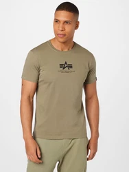 Alpha Industries Rundhalsshirt Basic T oliv/schwarz