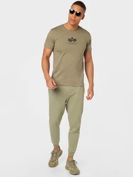 Alpha Industries Rundhalsshirt Basic T oliv/schwarz