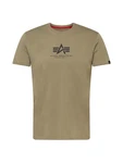 Alpha Industries Rundhalsshirt Basic T oliv/schwarz