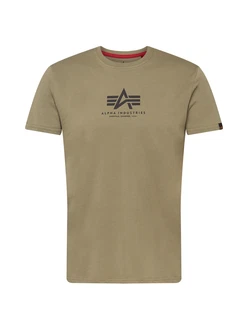 Alpha Industries Rundhalsshirt Basic T oliv/schwarz Alpha Industries Rundhalsshirt Basic T oliv/schwarz