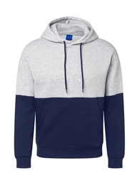 Sweatshirt graumeliert / navy / weiß