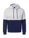JACK & JONES Sweatshirt graumeliert / navy / weiß