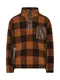 Mennace Fleecejacke 'Borg' braun / cognac / schwarz